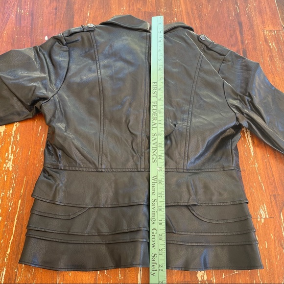 SOLD——WISHFUL PARK Black Leather Jacket (Juniors) - Picture 5 of 11